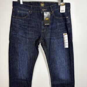 Lee Denim Jean‎ Anderson Slim Fit Straight Leg 34 x 30 NWT Dark Wash
